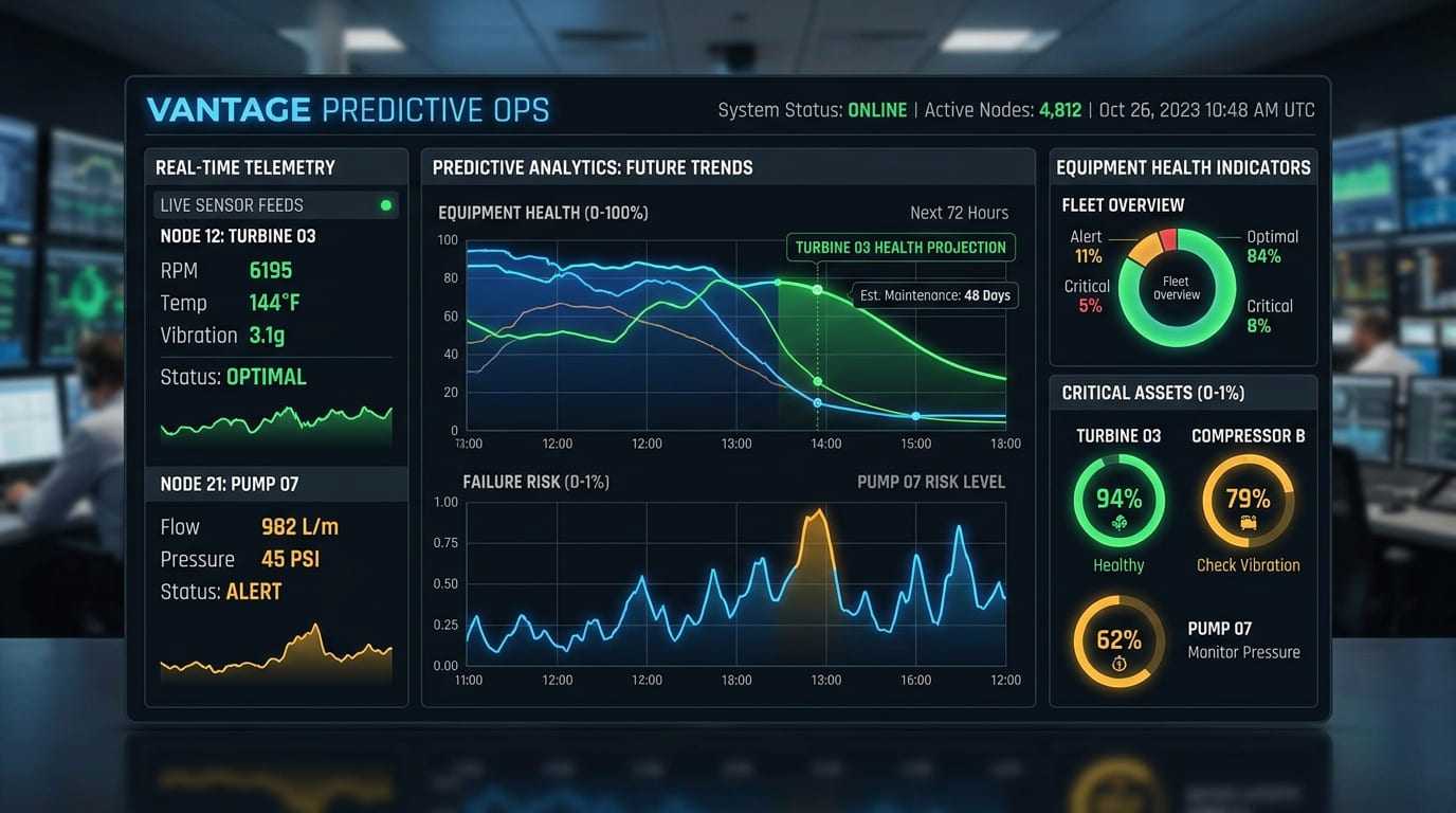 Vantage Predictive Ops dashboard preview